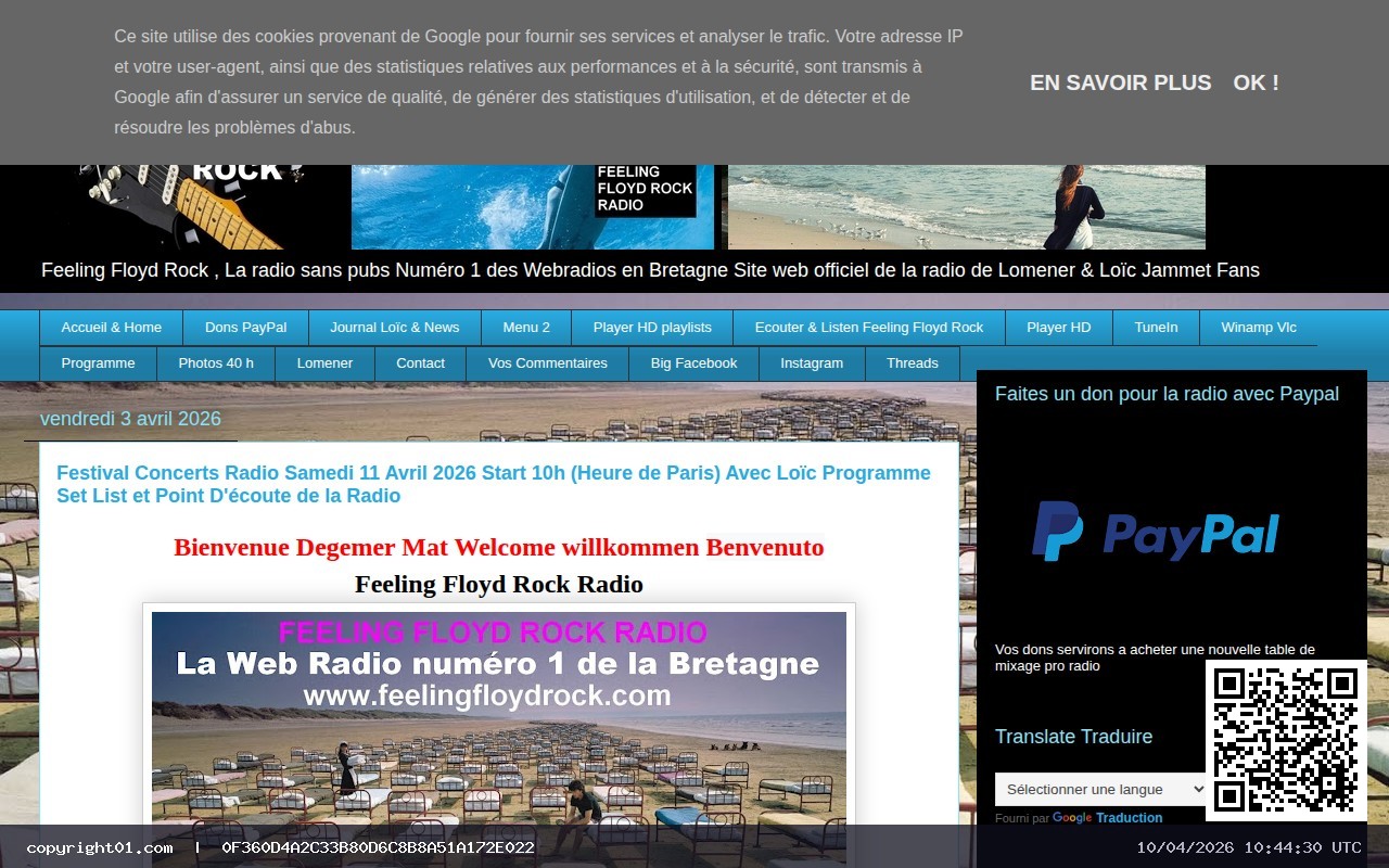 Feeling Floyd Rock ,,  Radio site web officiel