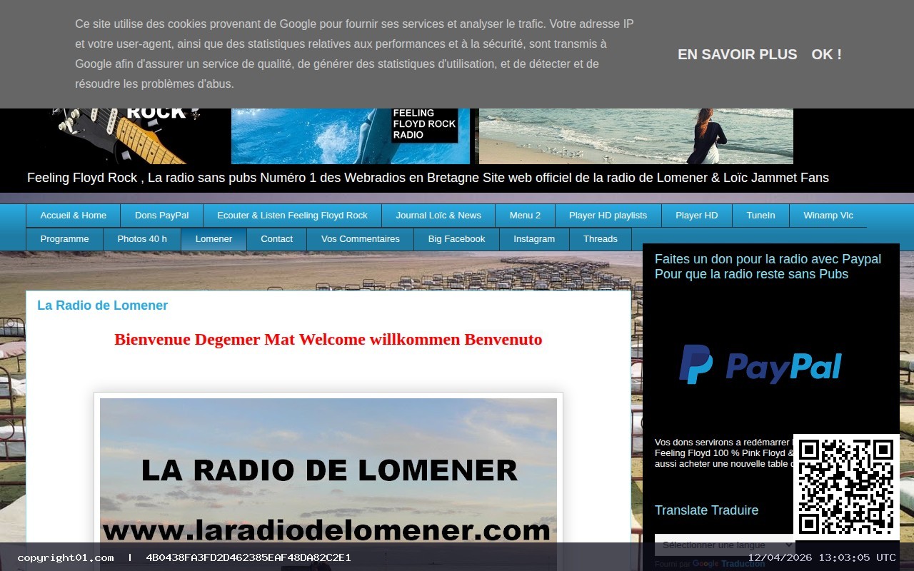 Capture de http://www.laradiodelomener.com