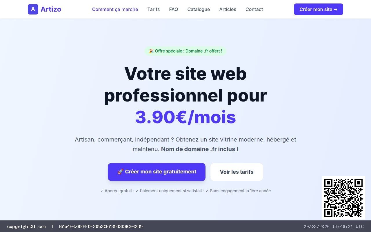 Capture de https://www.artizo.fr