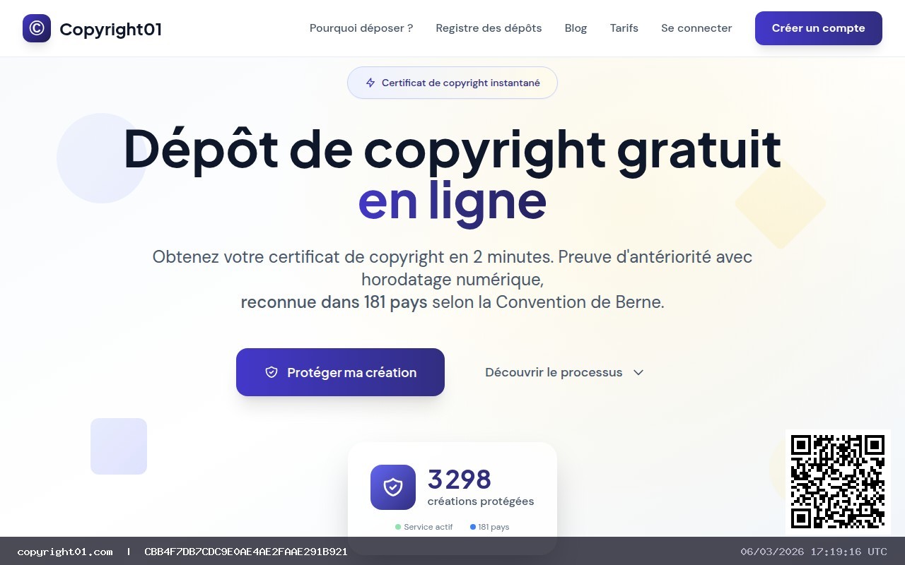 Capture de https://www.copyright01.com