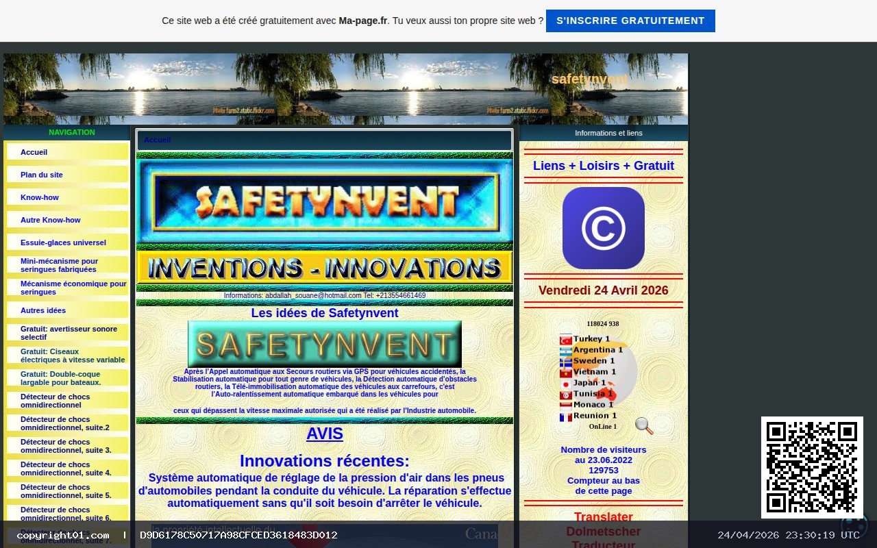 Capture de http://safetynvent.fr.gd