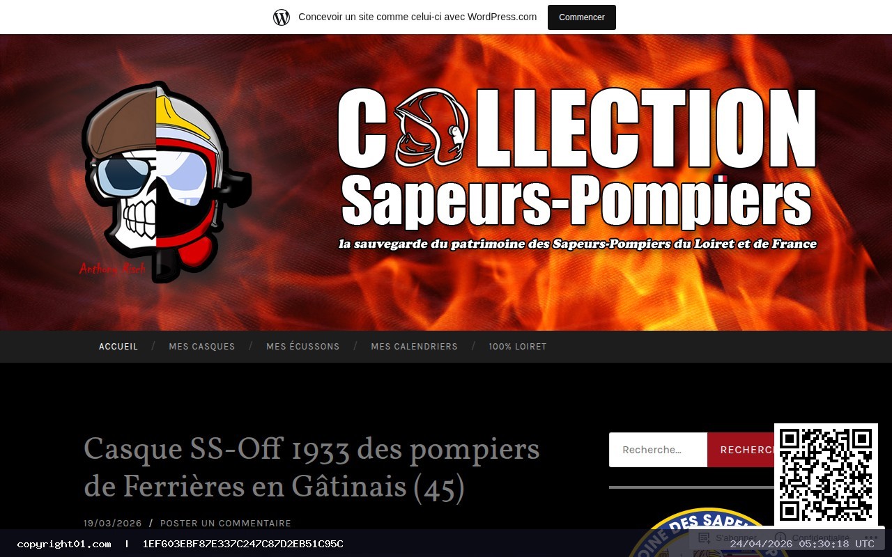 Screenshot of https://soldatdufeu.wordpress.com