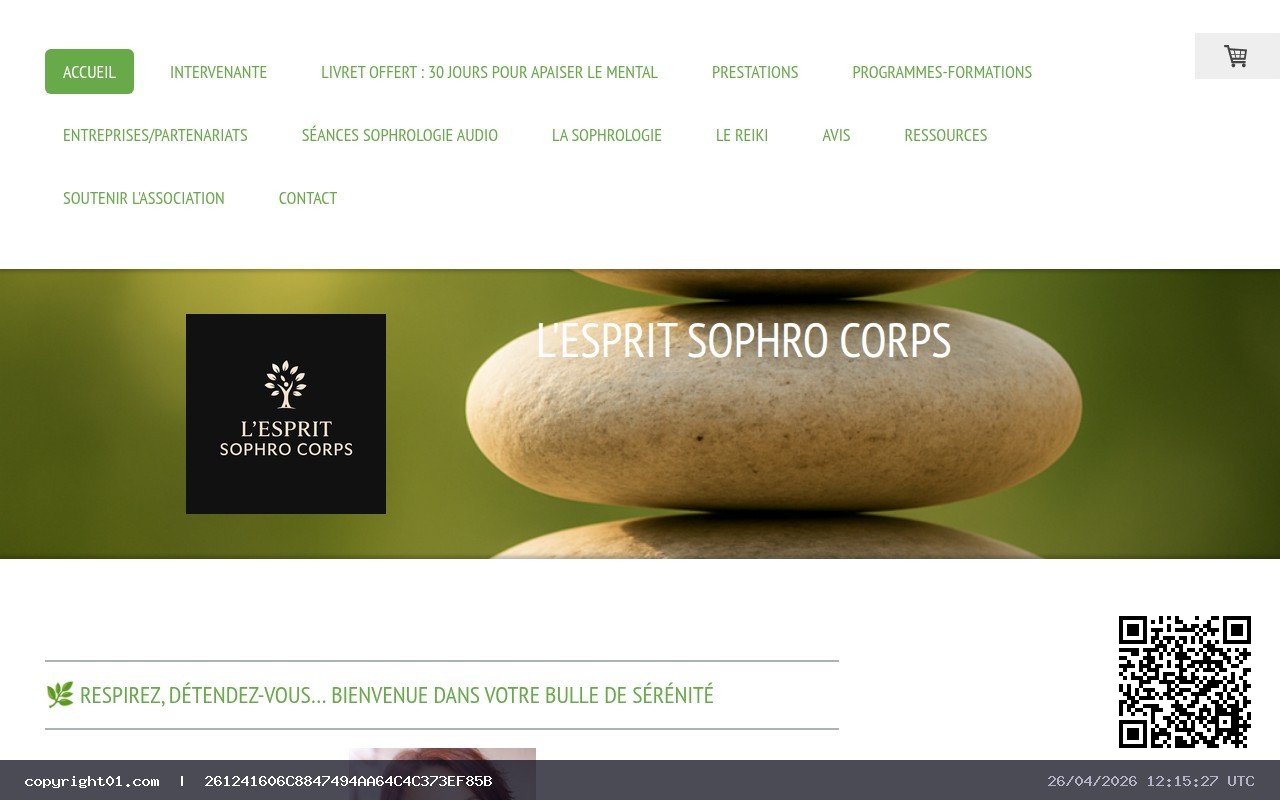 Screenshot of https://lespritsophrocorps.jimdofree.com/?srsltid=AfmBOopdf44rHkl0QlyUAx4D8QftAnovDxOgHNZ8ZJEleZLgNj-ttPah