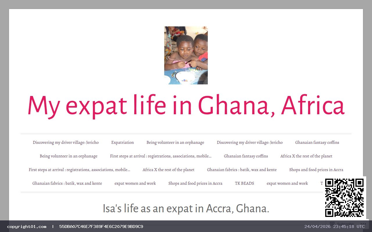 Screenshot of https://expatbyisa.wordpress.com