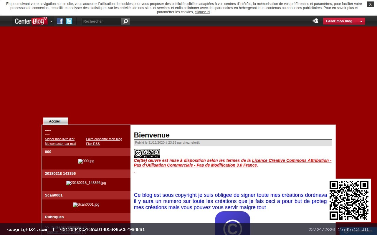 Screenshot of http://cheznefertiti.centerblog.net/