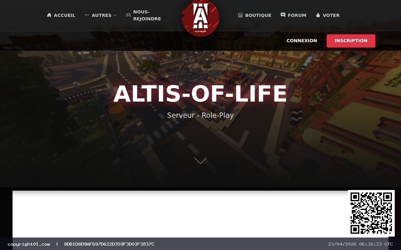 Screenshot of http://altis-of-life.fr/