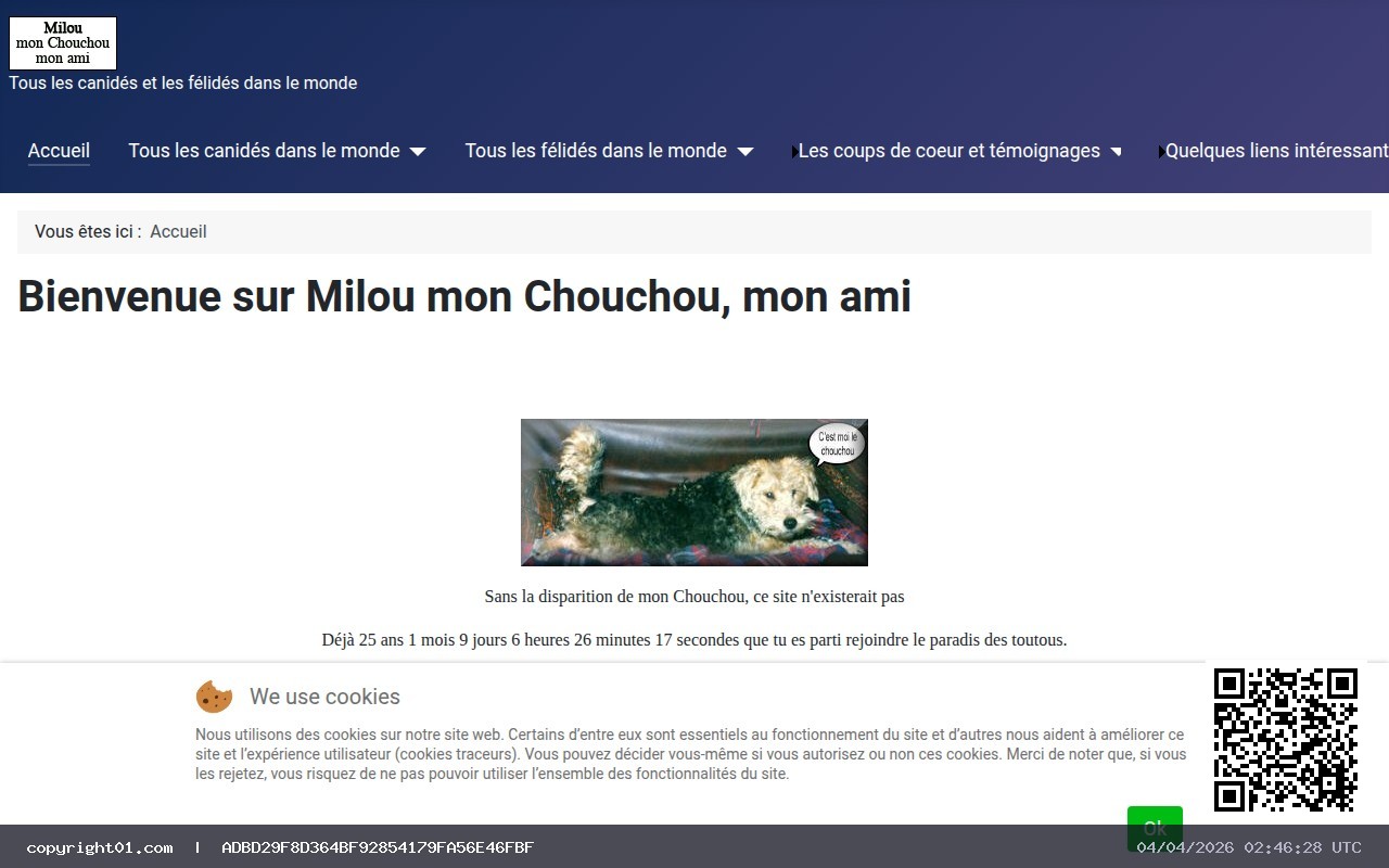 Screenshot of https://www.milouchouchou.com/