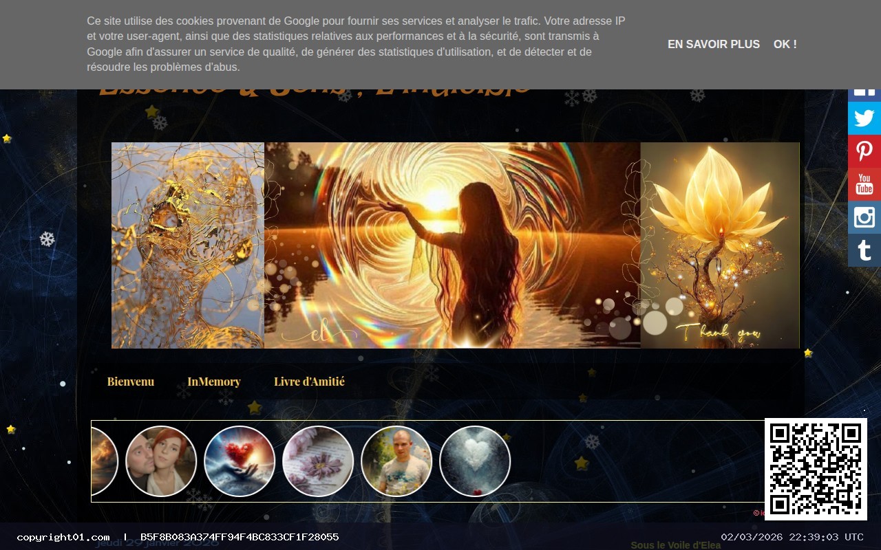 Screenshot of https://souslevoiledelea.blogspot.com/