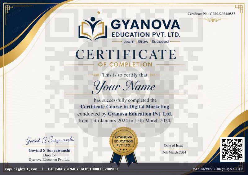 my certificate