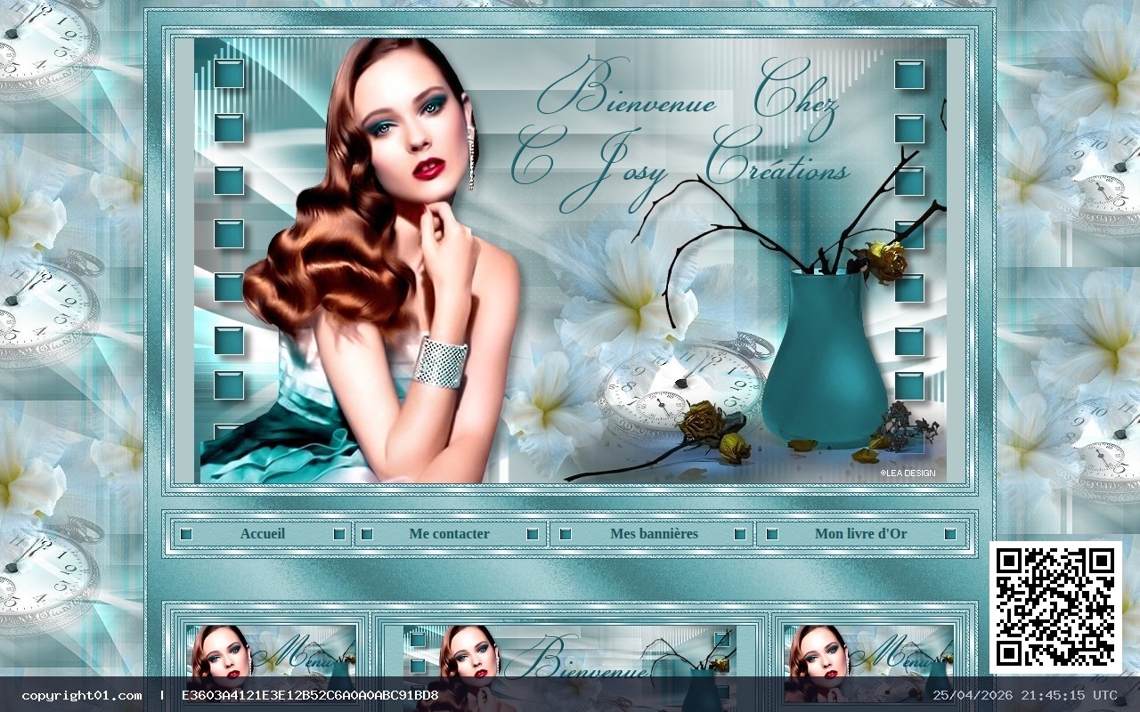 Screenshot of http://c.josycreations.free.fr/menu.html