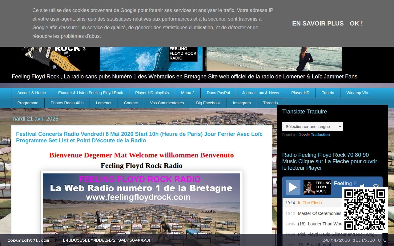 Feeling Floyd Rock ,,  Radio site web officiel