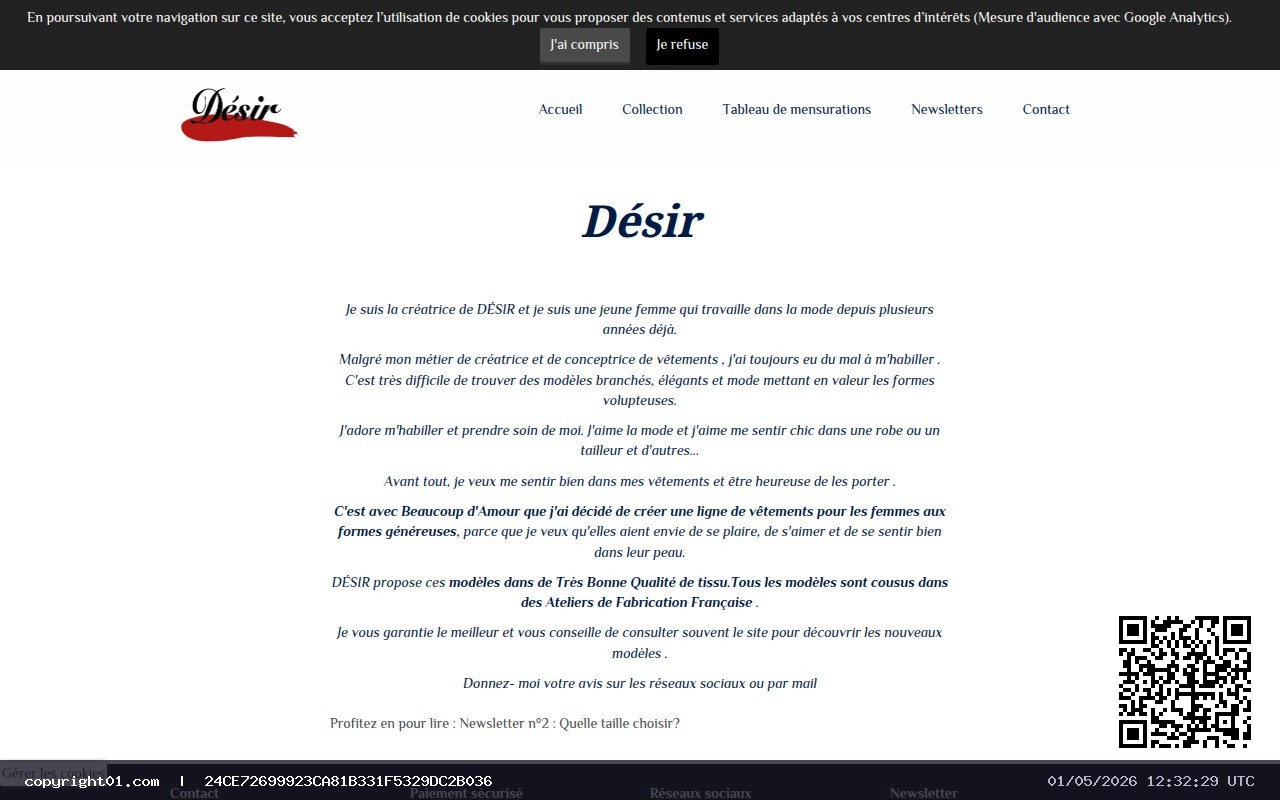 Captura de http://www.desir-ventevetementgrandetaillefeminin.com/19/newsletter-du-site-desir-pour-vetement-grande-taille