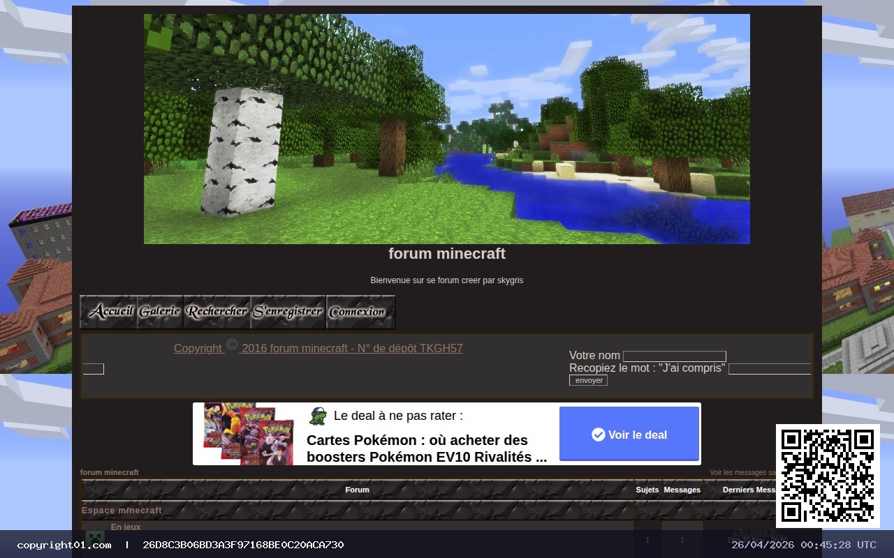 Captura de http://minecraft-minecraft.forumactif.com/