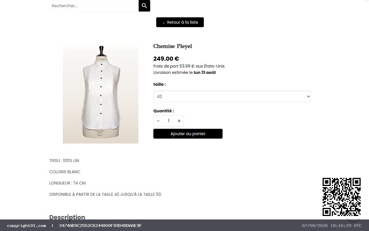 Captura de https://www.desir-ventevetementgrandetaillefeminin.com/boutique/s552782p/Chemise-Pleyel-lin