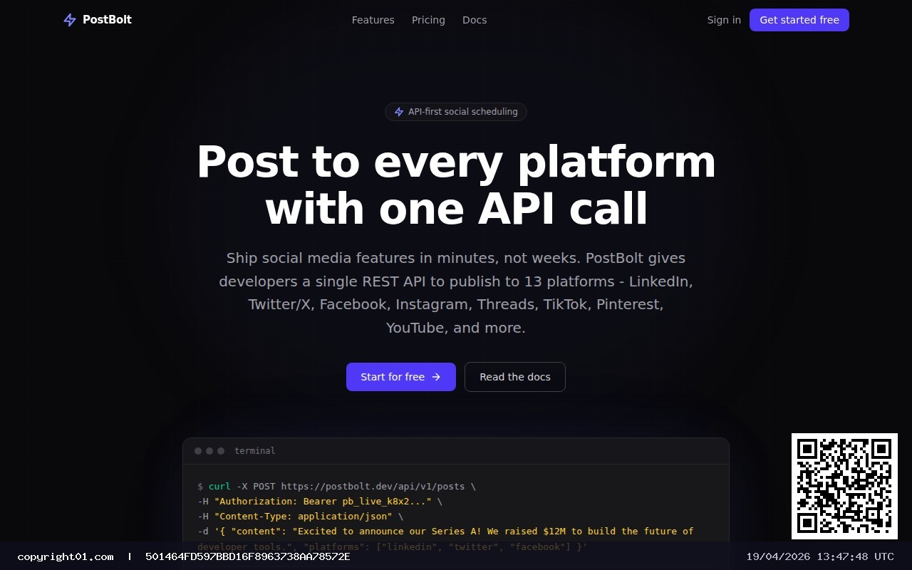 Captura de https://postbolt.dev/