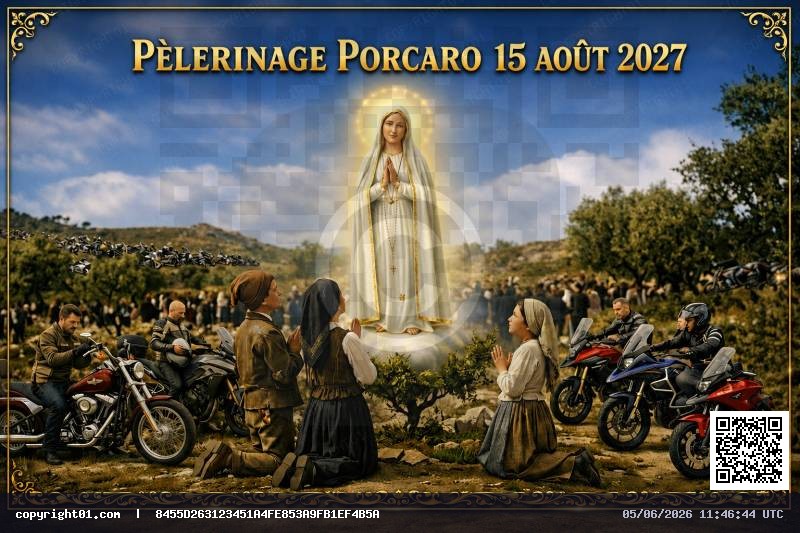 Notre Dame de Fatima les 3 bergers et les Motards
