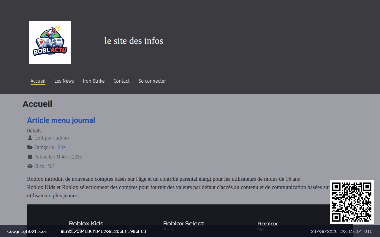 Captura de http://roblactu.fr/