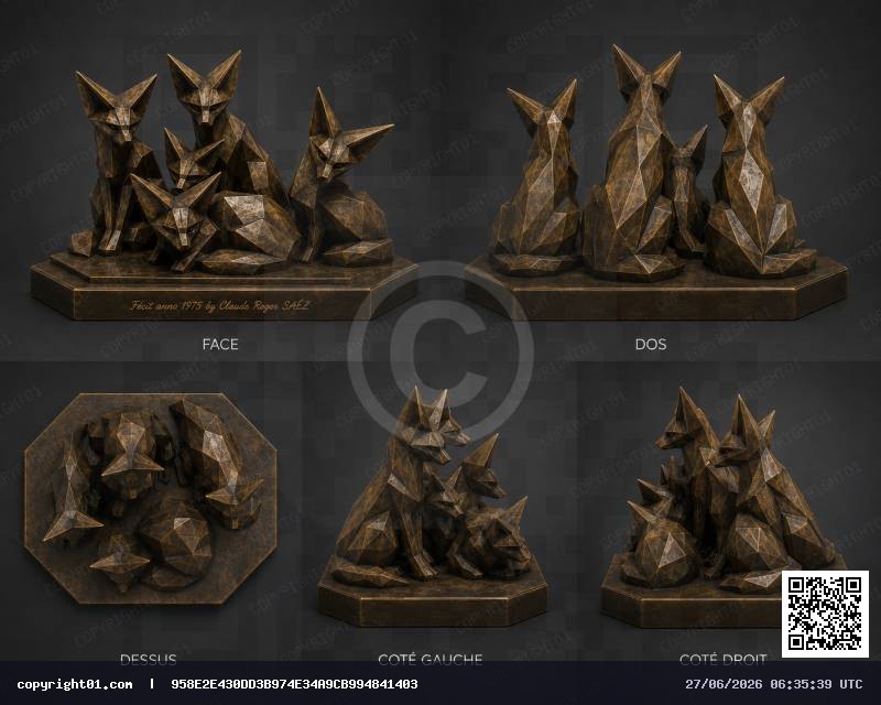 Groupe de cinq (5) Fennec