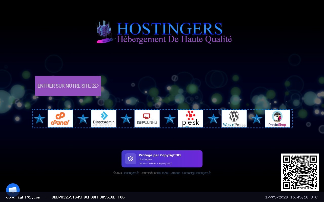 Captura de http://www.Hostingers.fr
