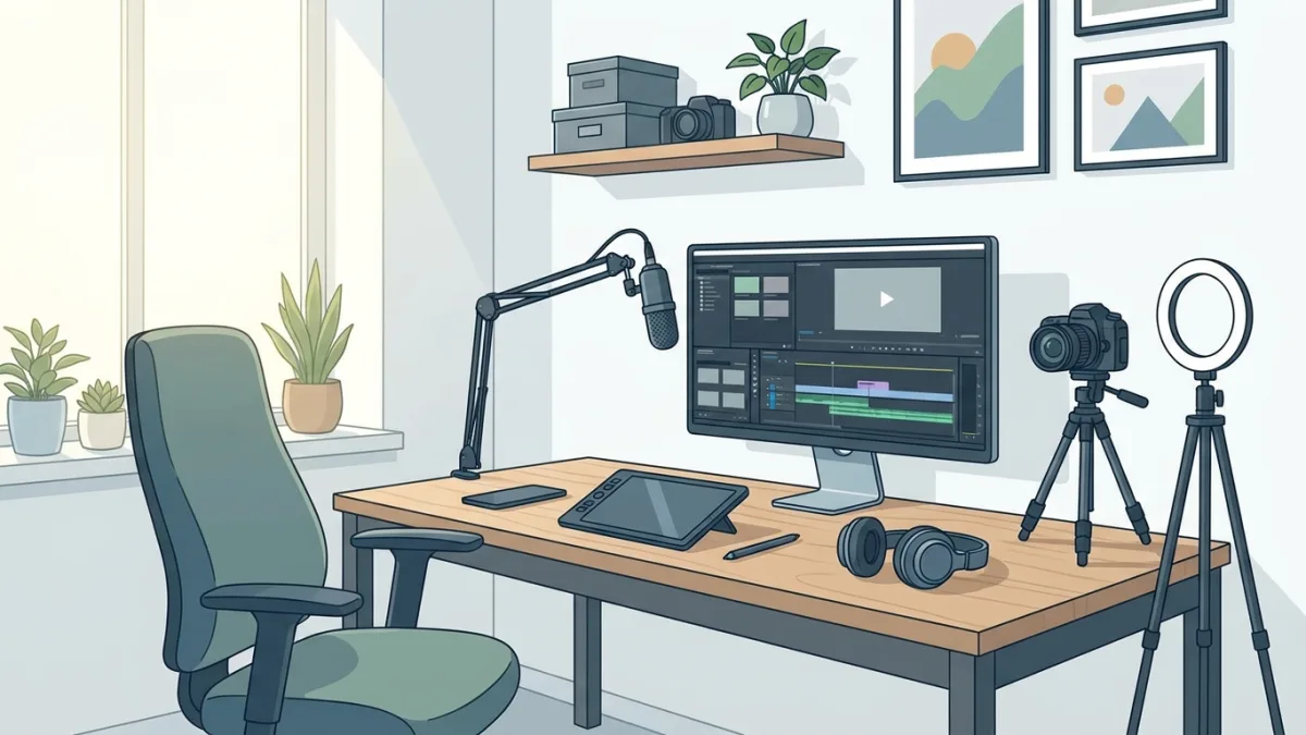 digital content creator workspace