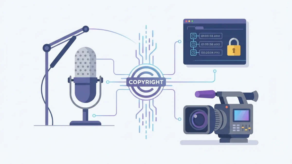 Dépôt copyright audio et vidéo : protéger musiques, podcasts et films