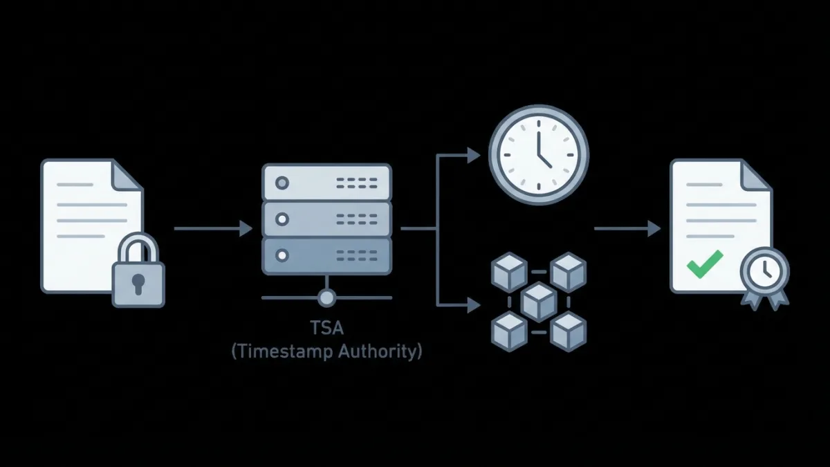 digital timestamping process diagram