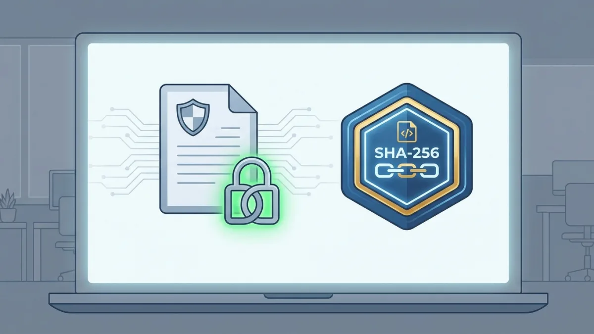 Digital copyright certificate with SHA-256 security seal