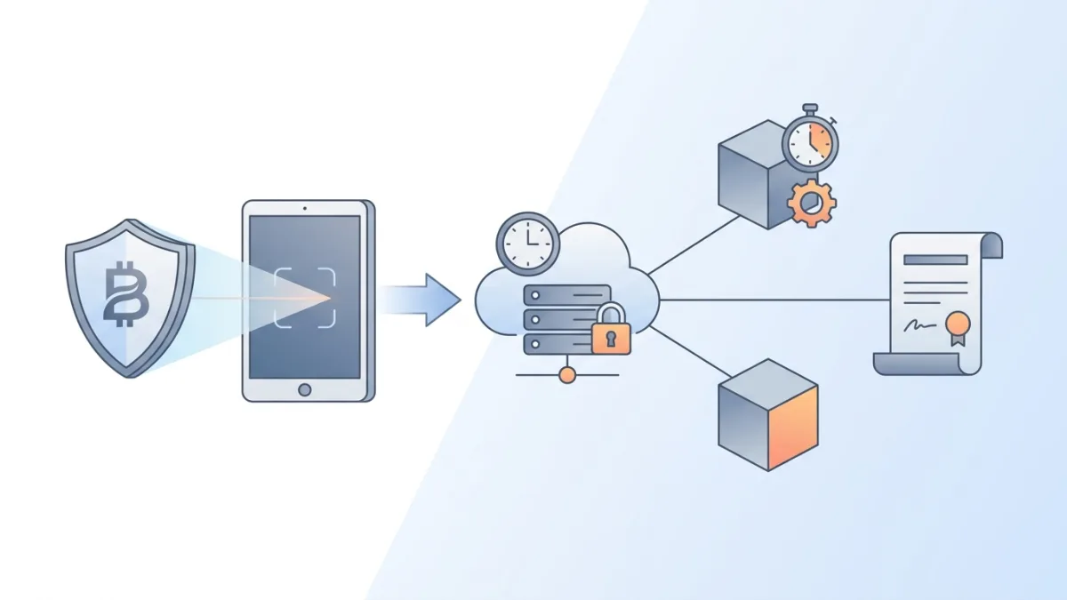 digital copyright timestamping process for a brand logo