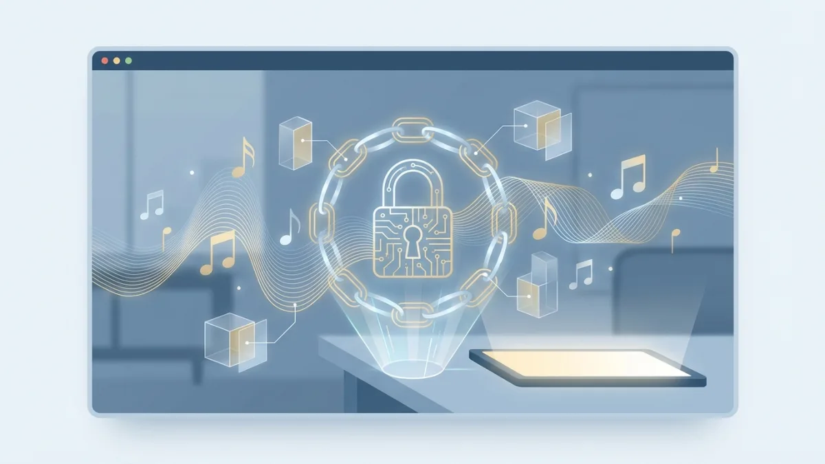 digital certificate for music copyright visualization