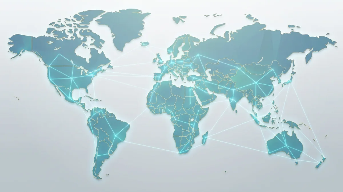 A world map showing 181 countries highlighted, symbolizing the reach of the Berne Convention