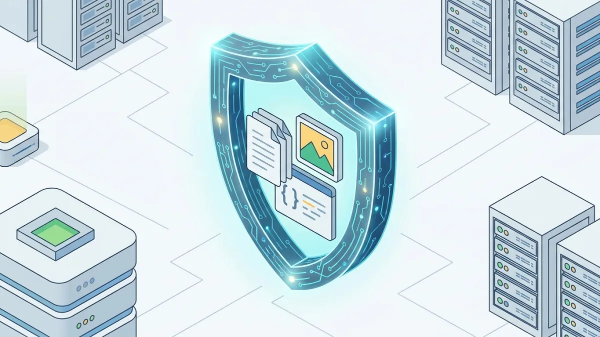 Digital shield protecting various file types like images, code, and documents